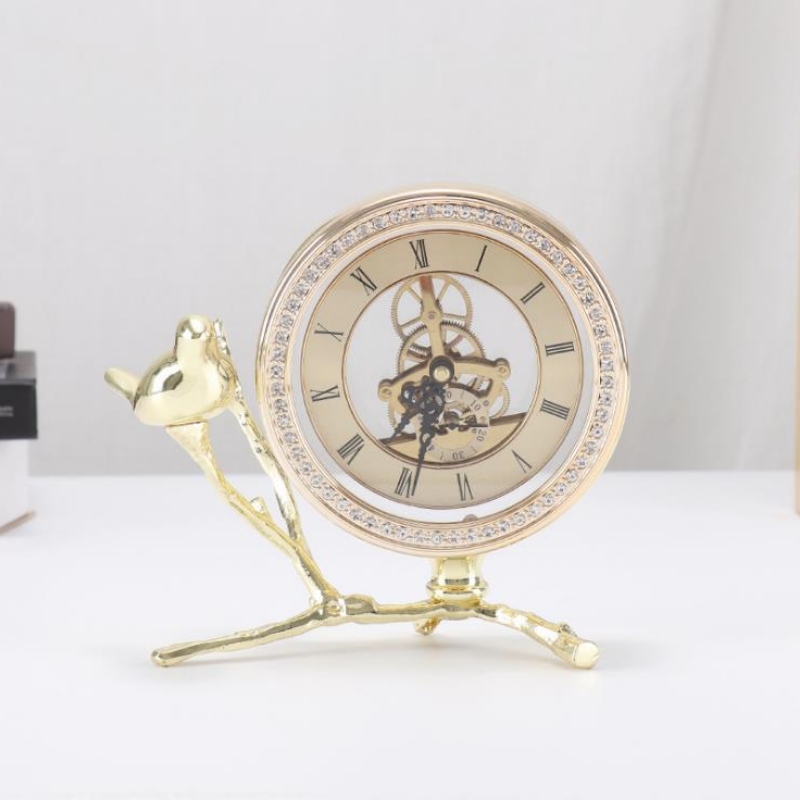 Εργοστάσιο απευθείας πώλησης ρολογιών ρετρό δημιουργικού ρολογιού γραφείου Metal Bird Clock διακόσμησης τοίχου ρολογιών